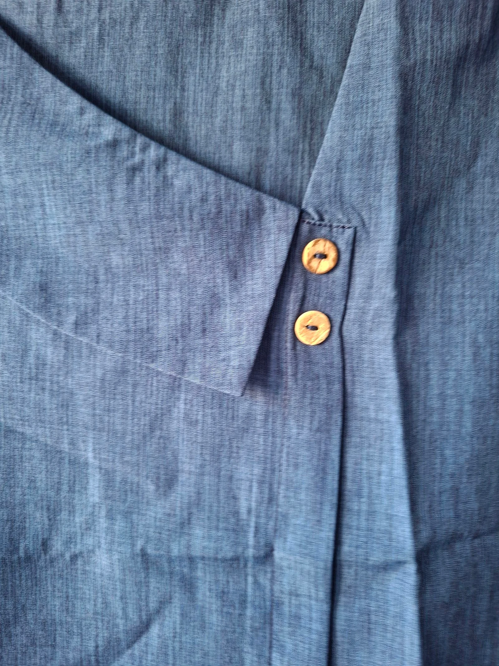 Blue denim effect blouse – photo 3